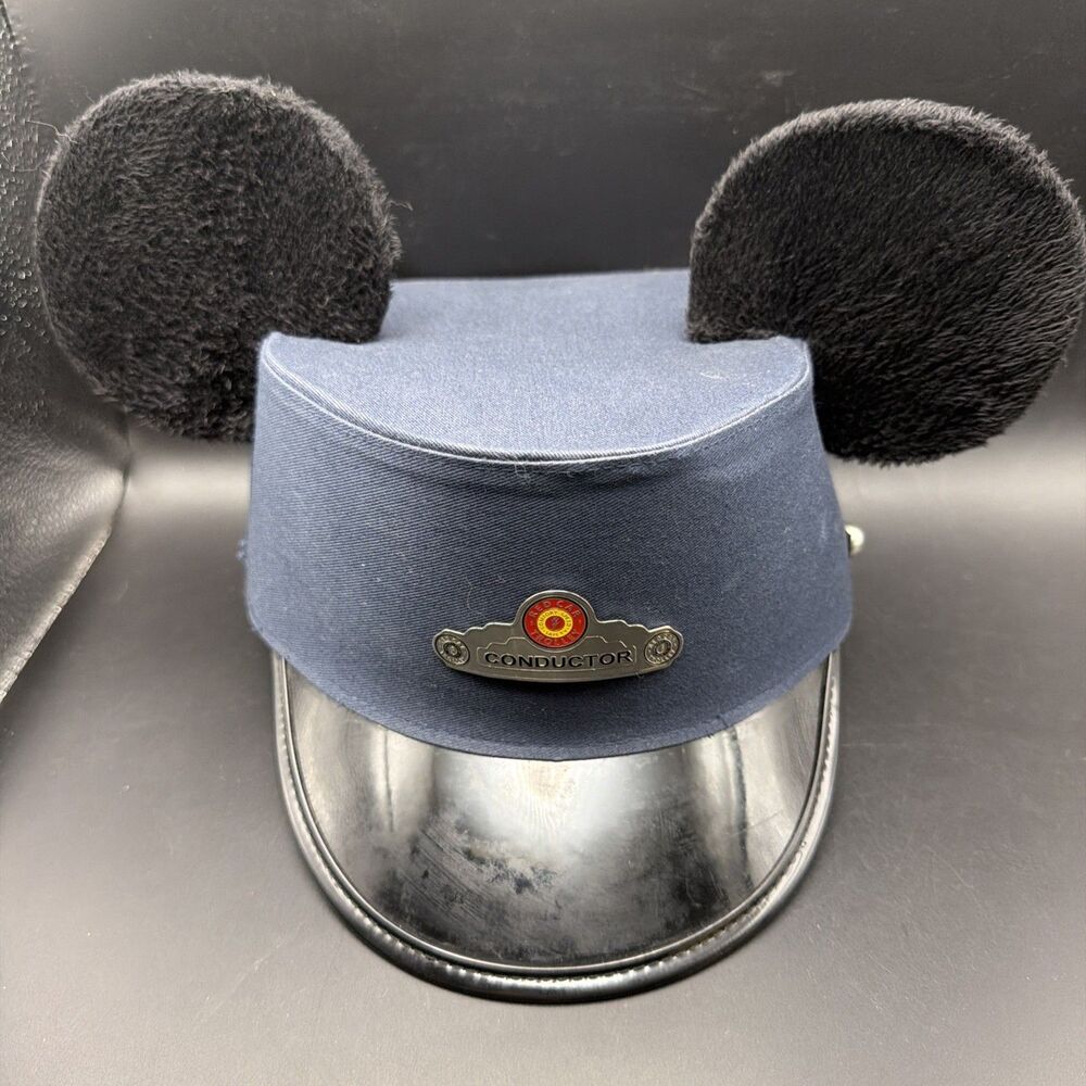 Disney Parks Mickey Mouse Ears Conductor Hat Red Car Trolley Costume